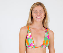 Laden Sie das Bild in den Galerie-Viewer, Gallery: Rio De Sol Haut Top Green-Bloom Halter-Double