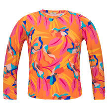 Laden Sie das Bild in den Galerie-Viewer, Product Front: Rio De Sol Haut Top Orange-Bloom Rash-Guard