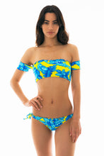 Laden Sie das Bild in den Galerie-Viewer, Image 06: Rio De Sol Haut Top Palmeira Azul Off Shoulder
