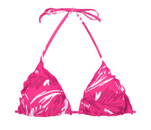 Laden Sie das Bild in den Galerie-Viewer, Product Front: Rio De Sol Haut Top Pink-Palms Frufru