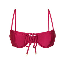 Laden Sie das Bild in den Galerie-Viewer, Product Front: Rio De Sol Haut Top Shimmer-Desejo Balconet-Tie