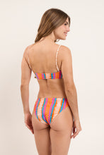 Laden Sie das Bild in den Galerie-Viewer, Model Back: Rio De Sol Haut Top Stripes Bandeau-Reto