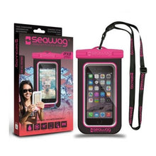 Laden Sie das Bild in den Galerie-Viewer, Model Back: Seawag Sac De Plage Seawag Black & Pink Waterproof Case 5.7
