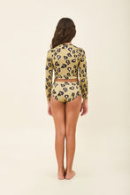 Laden Sie das Bild in den Galerie-Viewer, Model Back: Uv Line Une Pièce Fille Girl Bikini Hot Pant Jaguar Upf50+