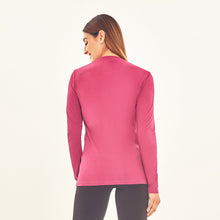 Laden Sie das Bild in den Galerie-Viewer, Model Back: Uv Line T-Shirt Longsleeve Sport Fit Fuchsia Upf50+