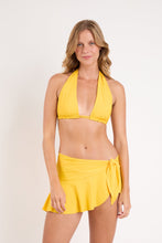 Laden Sie das Bild in den Galerie-Viewer, Model Front: Rio De Sol Jupe De Page Bio-Luz-Solar Mini Skirt
