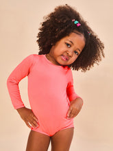 Laden Sie das Bild in den Galerie-Viewer, Gallery: Uv Line Maillot De Bain Bébé Baby Longsleeve Swimsuit Coral Upf50+

