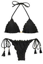 Laden Sie das Bild in den Galerie-Viewer, Product Front: Rio De Sol Ensemble Set Shimmer-Black Frufru-Fio
