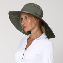 Laden Sie das Bild in den Galerie-Viewer, Image 02: Uv Line Chapeau Souple/Capeline Hat Beverly Hills I18 Fem Green Militar Upf50+
