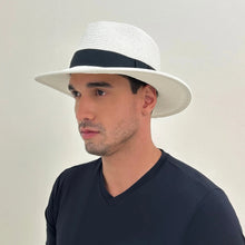 Laden Sie das Bild in den Galerie-Viewer, Image 06: Uv Line Chapeau Panama Hat Shanghai Imp Uni White Black Upf50+
