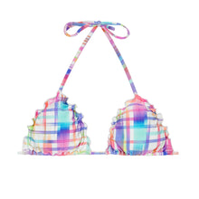 Laden Sie das Bild in den Galerie-Viewer, Product Front: Rio De Sol Haut Soutien Plaid Frufru
