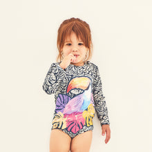 Laden Sie das Bild in den Galerie-Viewer, Model Front: Uv Line Maillot De Bain Bébé Swimsuit Baby Tucano Upf50+

