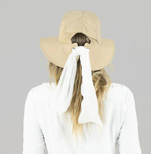 Laden Sie das Bild in den Galerie-Viewer, Model Back: Uv Line Chapeau Souple/Capeline San Remo Areia Offwhite Upf50+
