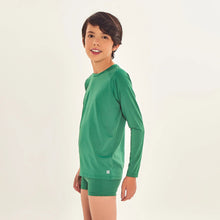 Laden Sie das Bild in den Galerie-Viewer, Image 02: Uv Line T-Shirt Longsleeve Uvpro Kids Verde Brasil Upf50+
