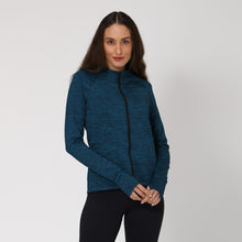 Laden Sie das Bild in den Galerie-Viewer, Model Front: Uv Line Fitness Haut Casaco Newfit Petroleo Upf50+
