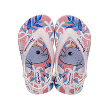 Laden Sie das Bild in den Galerie-Viewer, Model Front: Ipanema Sandales Ipanema Baby Rosa Rosa Azul
