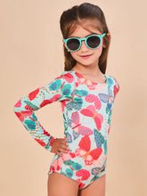 Laden Sie das Bild in den Galerie-Viewer, Image 02: Uv Line Une Pièce Fille Swimsuit Girl Borboletinha Upf50+
