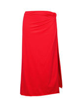 Laden Sie das Bild in den Galerie-Viewer, Product Front: Rio De Sol Jupe De Page Rouge Long-Skirt-Knot
