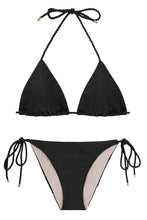 Laden Sie das Bild in den Galerie-Viewer, Product Front: Rio De Sol Ensemble Set Shimmer-Black Tri-Rope Ibiza-Rope
