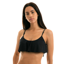 Laden Sie das Bild in den Galerie-Viewer, Gallery: Rio De Sol Haut Top Leopardo Black Babado
