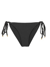 Laden Sie das Bild in den Galerie-Viewer, Product Front: Rio De Sol Bas Bottom Shimmer-Black Cheeky-Tie-Gold
