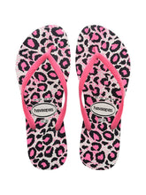 Laden Sie das Bild in den Galerie-Viewer, Product Front: Havaianas Tongs Slim Animals White/Rose
