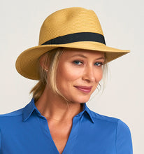 Laden Sie das Bild in den Galerie-Viewer, Image 02: Uv Line Chapeau Panama Shanghai Areia Preto Upf50+
