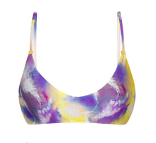 Laden Sie das Bild in den Galerie-Viewer, Product Front: Rio De Sol Haut Top Tiedye-Purple Bralette
