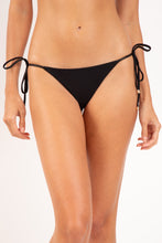 Laden Sie das Bild in den Galerie-Viewer, Gallery: Rio De Sol Bas Bottom Shimmer-Black Cheeky-Tie-Gold
