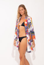 Laden Sie das Bild in den Galerie-Viewer, Image 02: Rio De Sol Robe De Plage Garden-Flower Kimono
