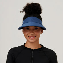 Laden Sie das Bild in den Galerie-Viewer, Model Front: Uv Line Visière Visor Leblon Navy Blue Upf50+
