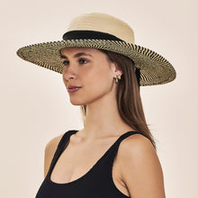 Laden Sie das Bild in den Galerie-Viewer, Image 02: Uv Line Chapeau Panama Ibiza Areia Preto Upf50+
