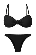 Laden Sie das Bild in den Galerie-Viewer, Product Front: Rio De Sol Ensemble Set Bora-Black Bandeau-Joy Leblon
