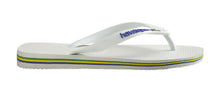 Laden Sie das Bild in den Galerie-Viewer, Model Back: Havaianas Tongs Brasil Logo White
