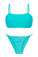 Laden Sie das Bild in den Galerie-Viewer, Product Front: Rio De Sol Ensemble Set Jade Bandeau-Reto Cheeky-Fixa
