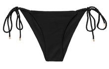 Laden Sie das Bild in den Galerie-Viewer, Product Front: Rio De Sol Bas Bottom Shimmer-Black Cheeky-Rope
