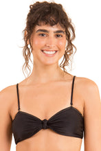 Laden Sie das Bild in den Galerie-Viewer, Gallery: Rio De Sol Haut Top Shimmer-Black Bandeau-Joy
