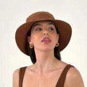 Laden Sie das Bild in den Galerie-Viewer, Product Front: Uv Line Bob Hat California Fem Cognac Upf50+
