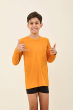 Laden Sie das Bild in den Galerie-Viewer, Gallery: Uv Line T-Shirt Longsleeve Uvpro Kids Orange Upf50+
