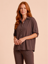 Laden Sie das Bild in den Galerie-Viewer, Gallery: Uv Line Chemise Shirt Copa Brown Upf50+
