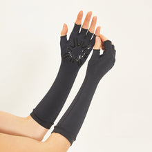 Laden Sie das Bild in den Galerie-Viewer, Image 06: Uv Line Gants Long Gloves Uni Black Upf50+
