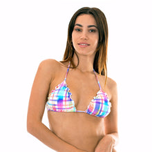 Laden Sie das Bild in den Galerie-Viewer, Model Front: Rio De Sol Haut Soutien Plaid Frufru
