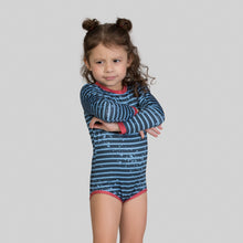Laden Sie das Bild in den Galerie-Viewer, Image 08: Uv Line Maillot De Bain Bébé Macaquinho Baby Listras Upf50+

