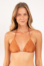 Laden Sie das Bild in den Galerie-Viewer, Gallery: Rio De Sol Haut Top Shimmer-Nocciola Frufru
