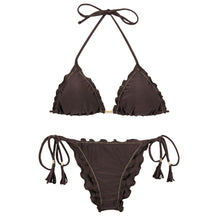 Laden Sie das Bild in den Galerie-Viewer, Product Front: Rio De Sol Ensemble Set Shimmer-Coffee Frufru
