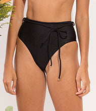 Laden Sie das Bild in den Galerie-Viewer, Image 09: Rio De Sol Bas Bottom Shimmer-Black Belted-High-Waist
