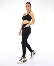 Laden Sie das Bild in den Galerie-Viewer, Image 06: Alto Giro Fitness Bas Legging Unique Recortes Preto
