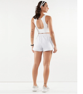 Model Back: Alto Giro Fitness Bas Shorts Bahamas Branco