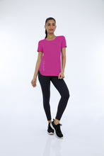 Laden Sie das Bild in den Galerie-Viewer, Image 04: Alto Giro Fitness Haut T-Shirt Skin Fit Inspiracionais Pink Choque
