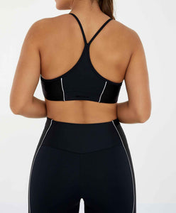 Model Back: Alto Giro Fitness Haut Top Hyper Recortes Atlanta Preto